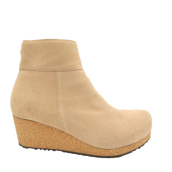 NEW Birkenstock Ebba Wedge Boots Womens 40 9 9.5 Suede Comfort Classic Neutral
